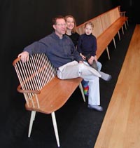 custom windsor bench, custom, modern